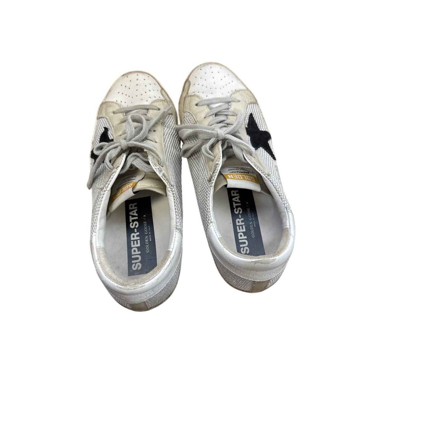 Golden Goose Super Star Off White Canvas and Leather Sneaker Sz 40
