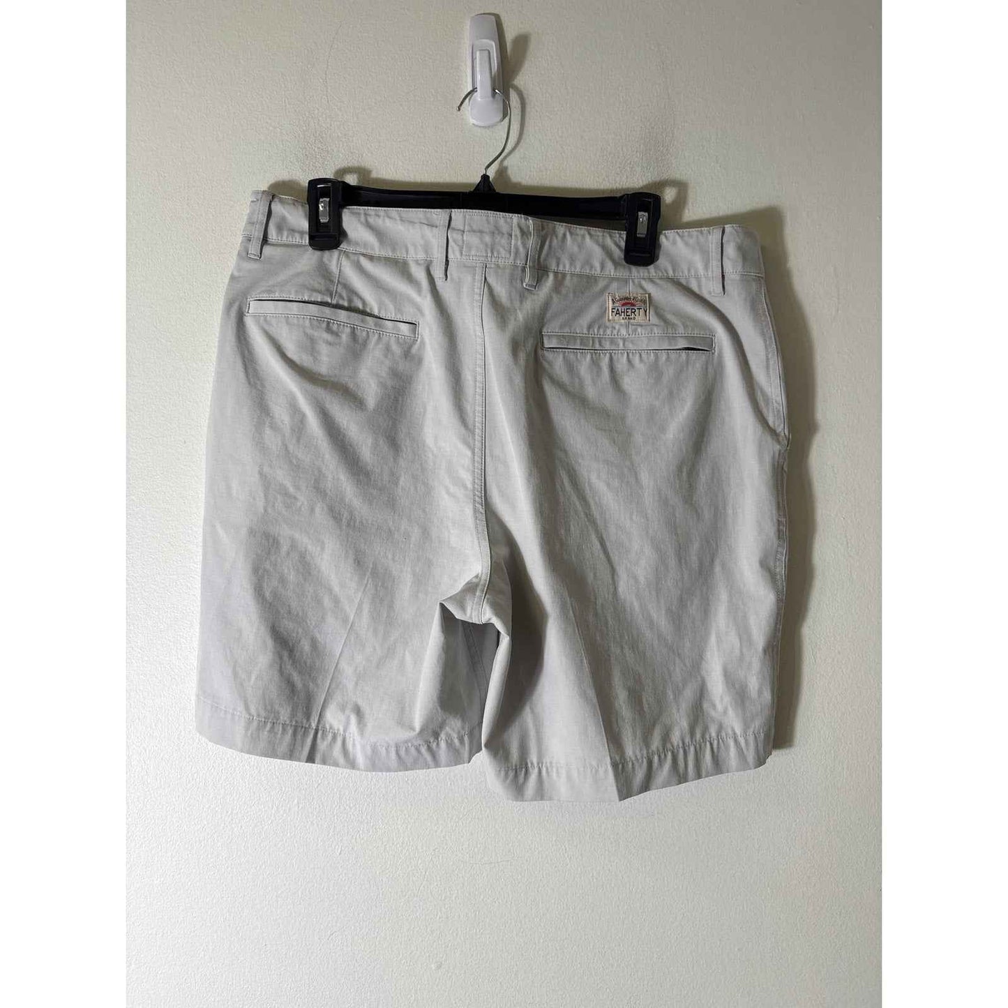 Men's Faherty Brand Gray All Day Shorts Sz 35