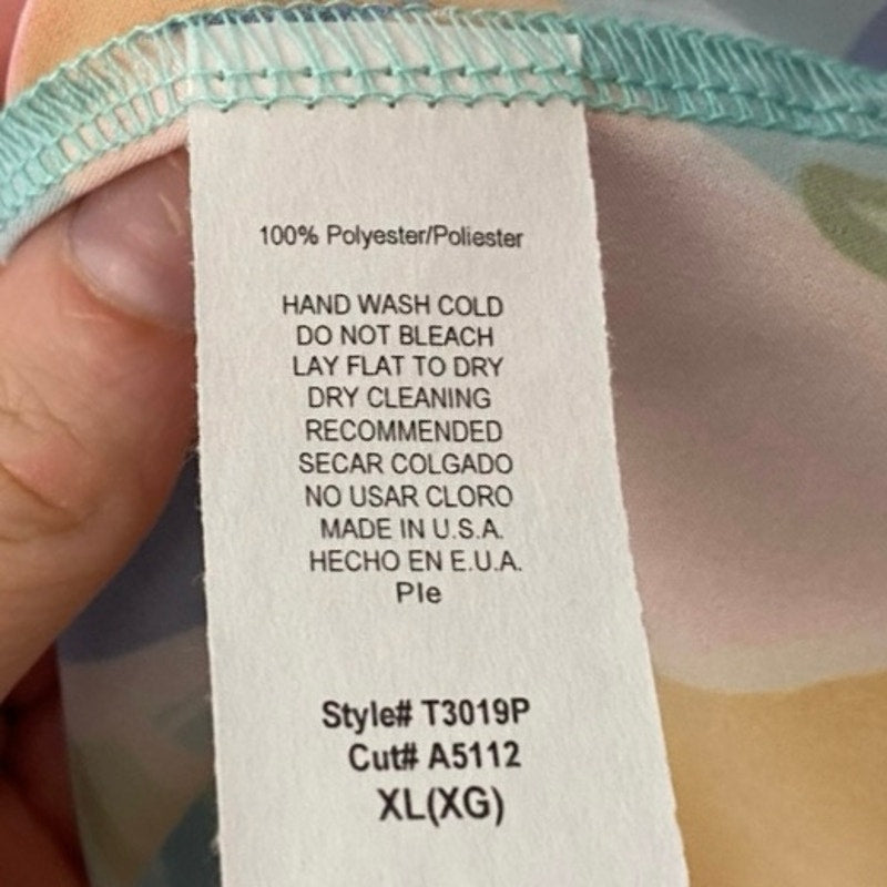 2 Hearts Green Long Sleeve Tunic Style Top Sz XL