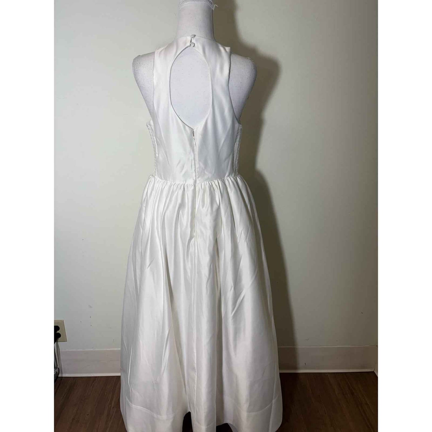 NWT BHLDN Ivory White Sleeveless Gown with Full Skirt Sz M