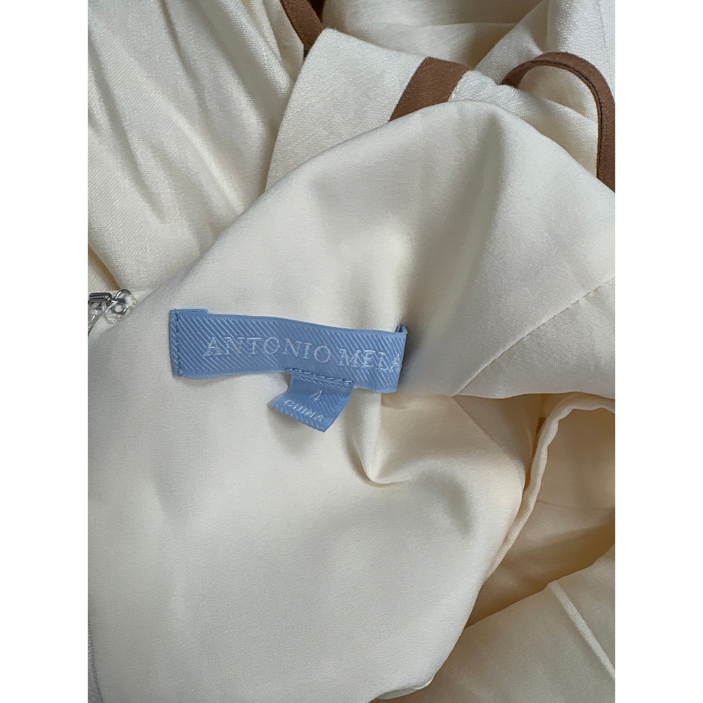 Antonio Melani Cream Keyhole Cutout Maxi Dress Sz 4