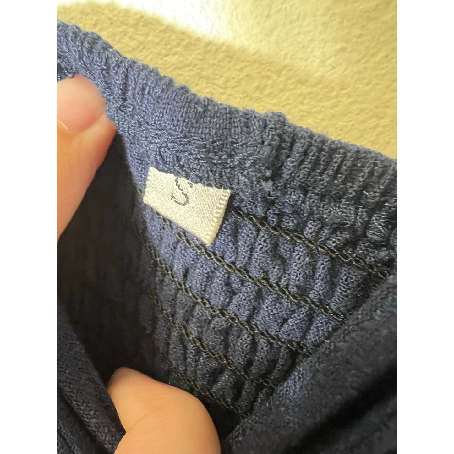 No Brand Navy Blue Linen Blend Romper Overalls Sz S