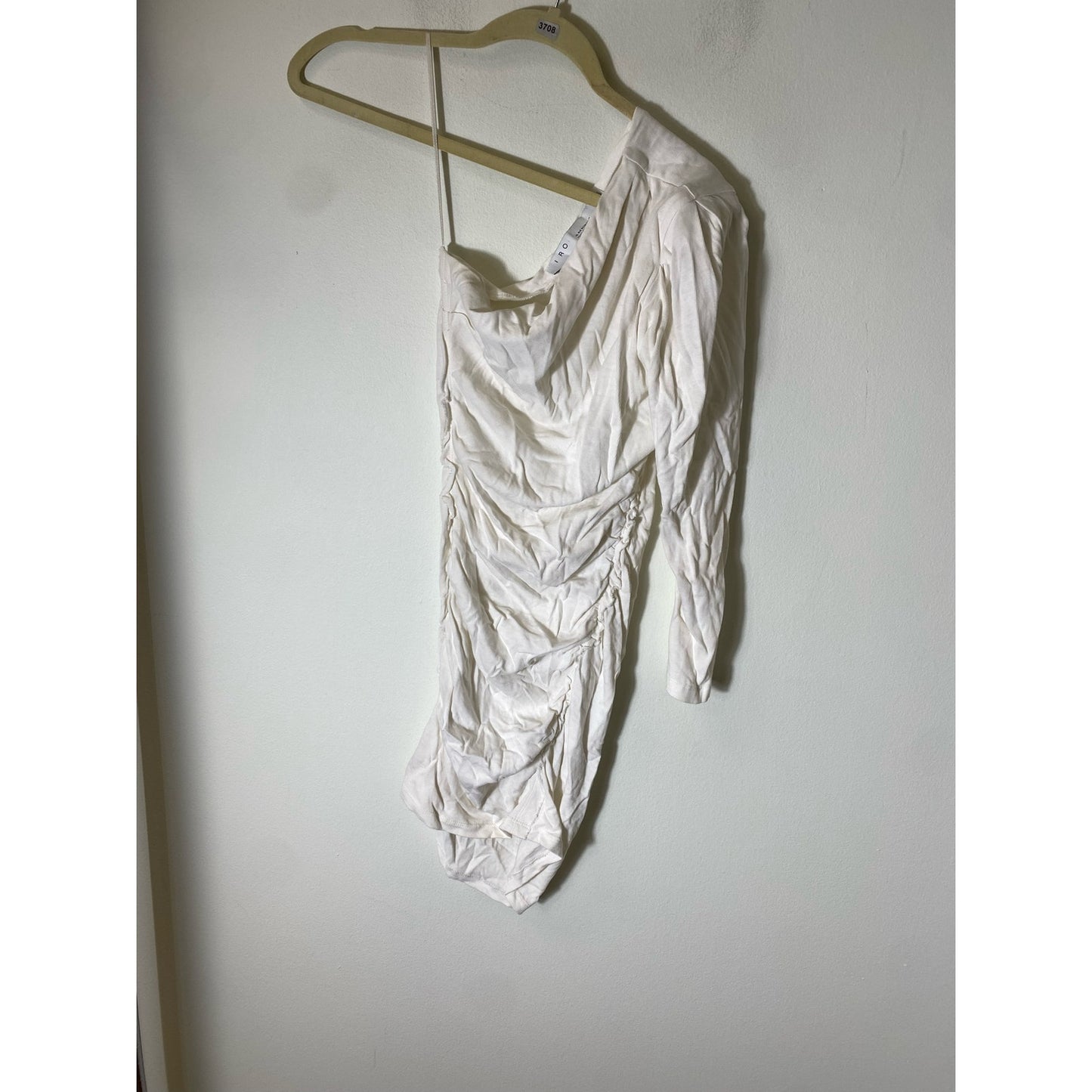 IRO White One Shoulder Mini Dress Sz S