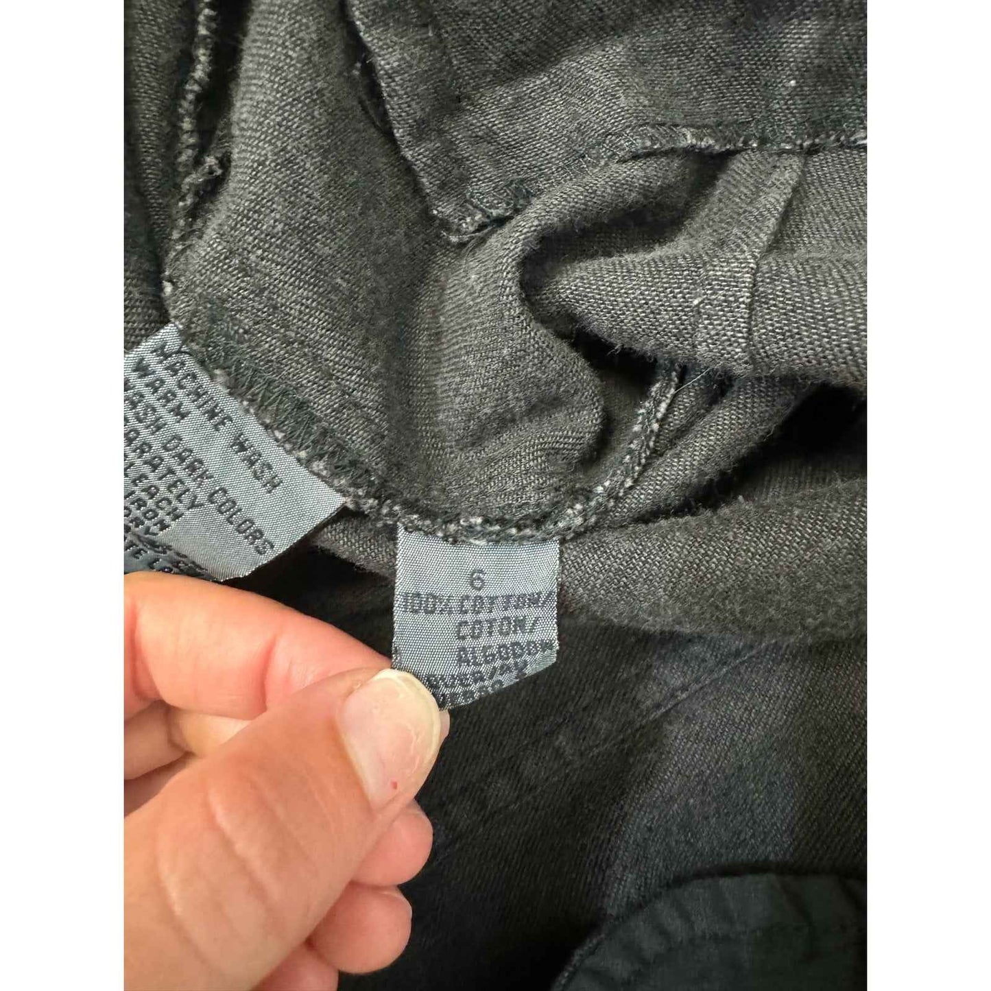 Liz Wear Black Long Sleeve Button Up Jacket Sz 6