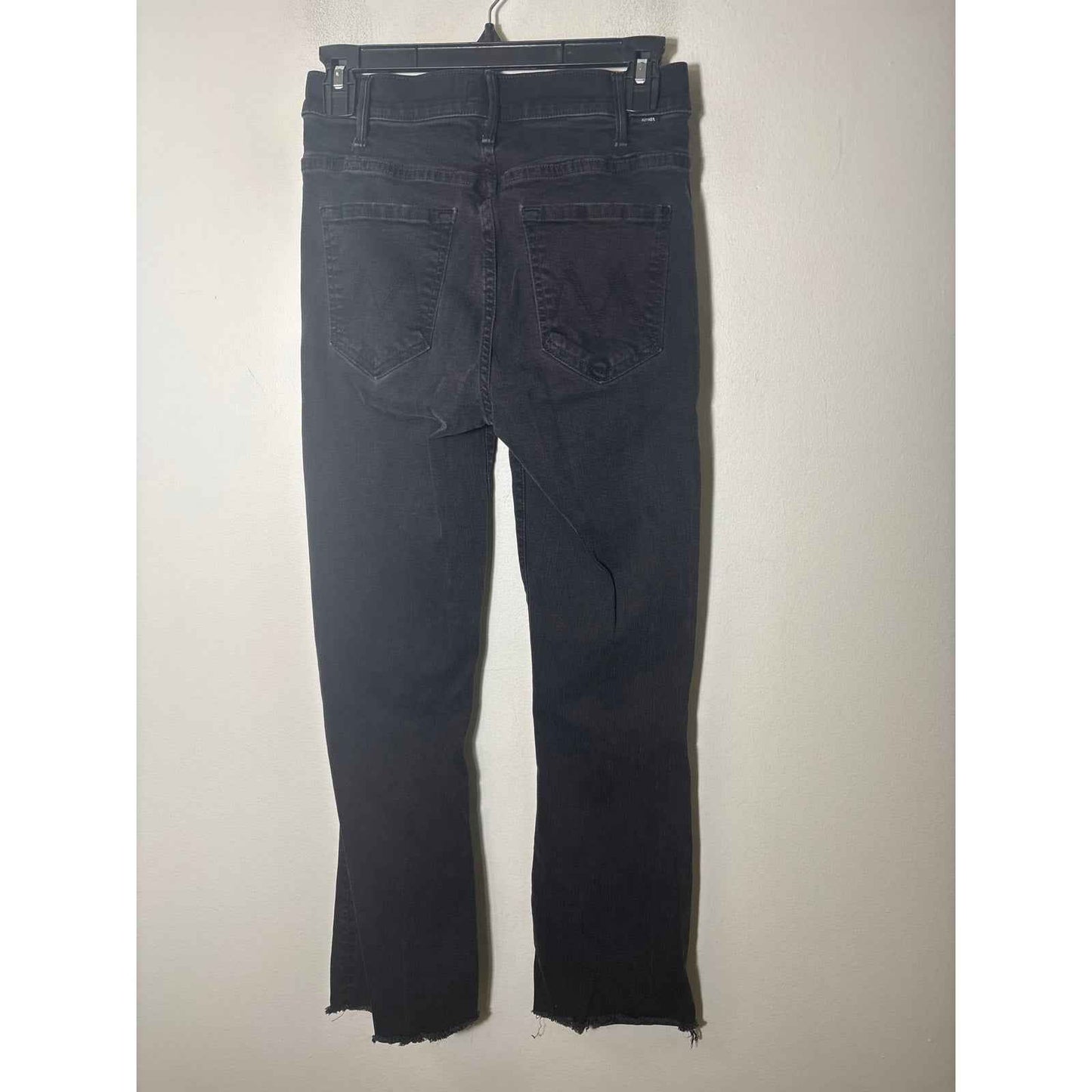 Mother Black Hustler Ankle Fray Denim Jeans Sz 26