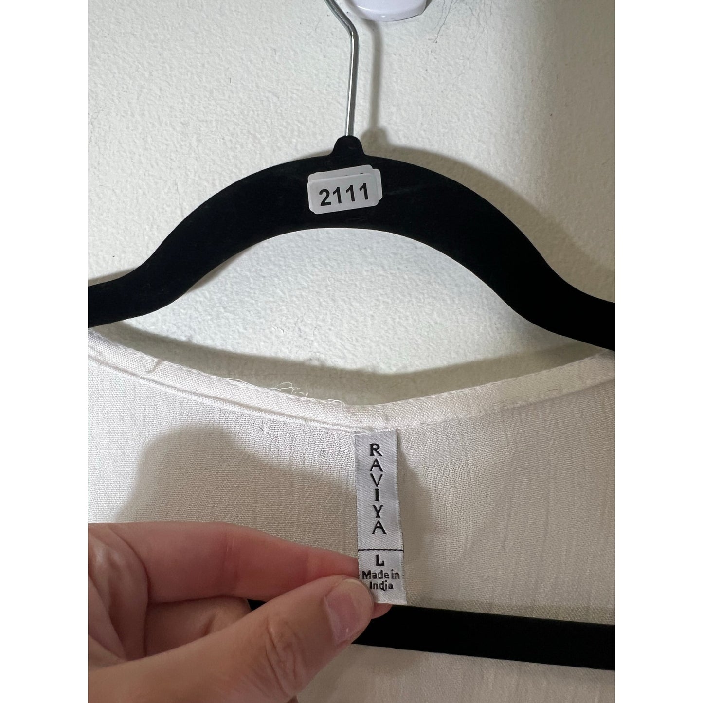 Raviya White Boho Style Long Sleeve Lace Cardigan Sz L