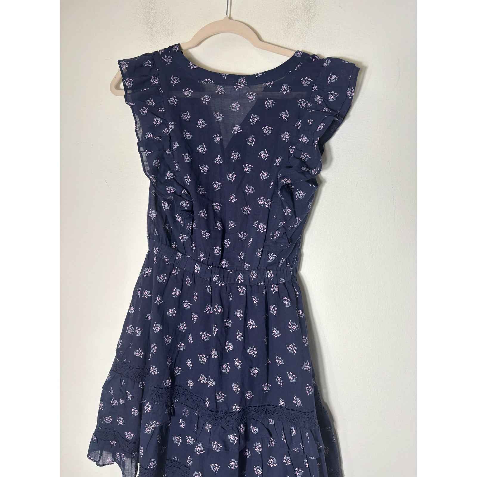 BB Dakota Navy Floral Mini Dress Sz XS