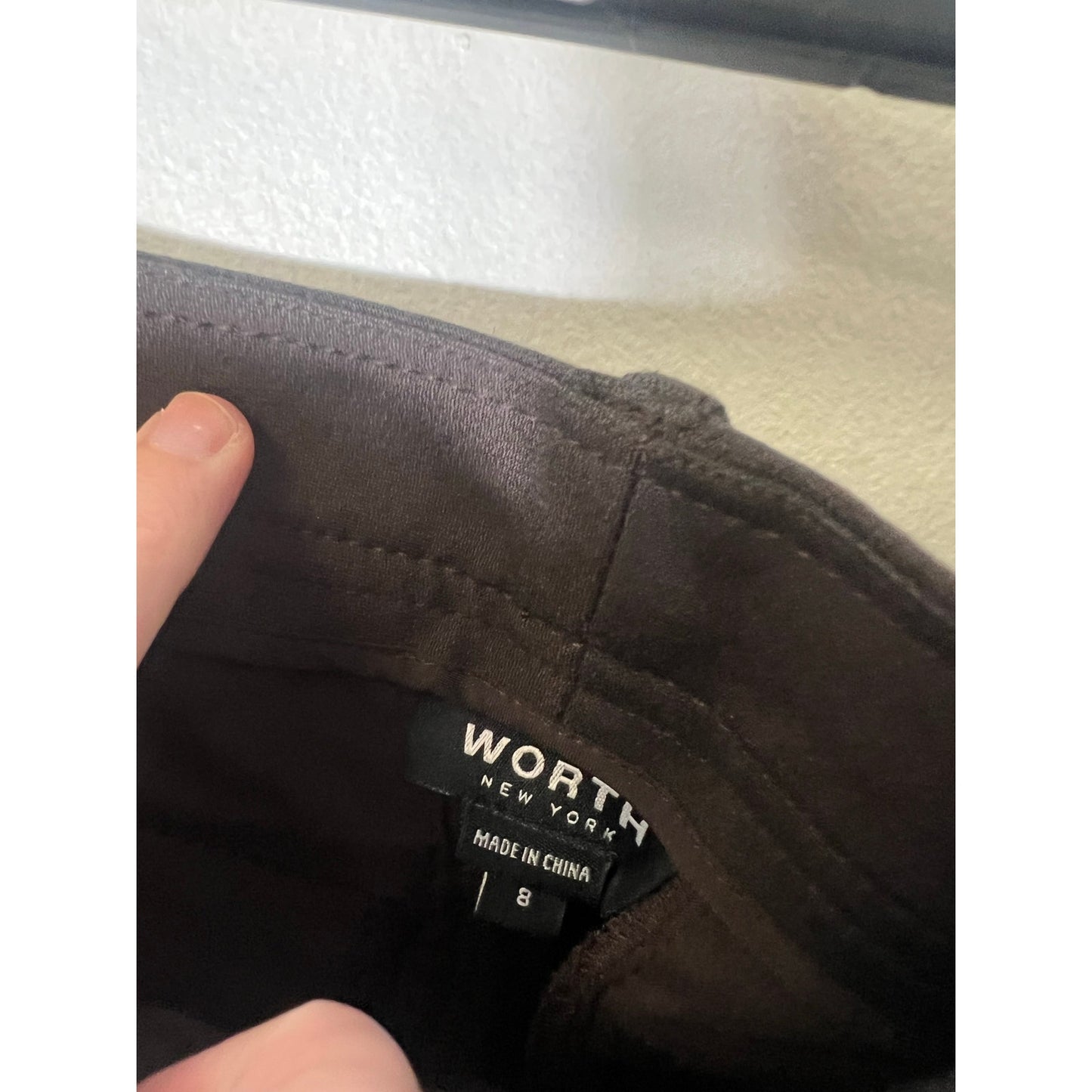 Worth Brown Straight Leg Pants Sz 8