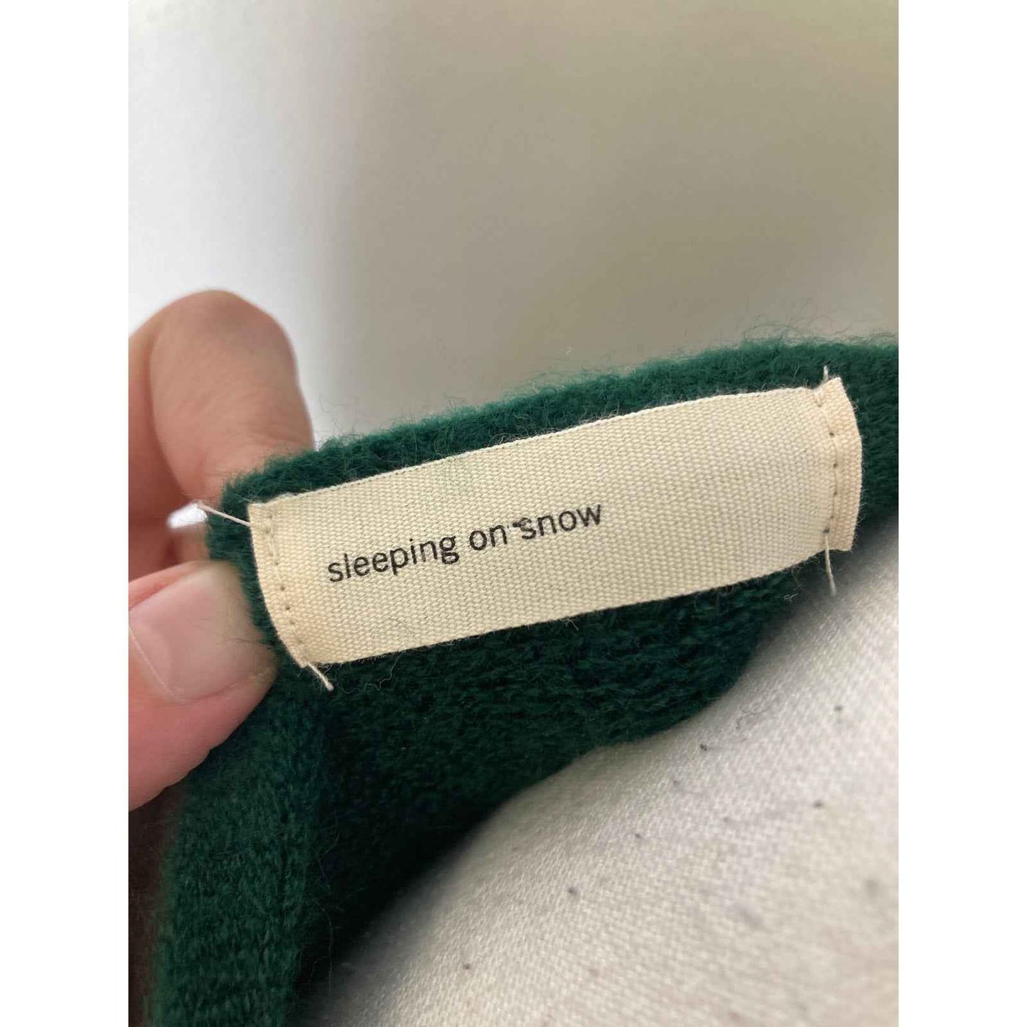 Sleeping On Snow Hunter Green Sweater Poncho One Size