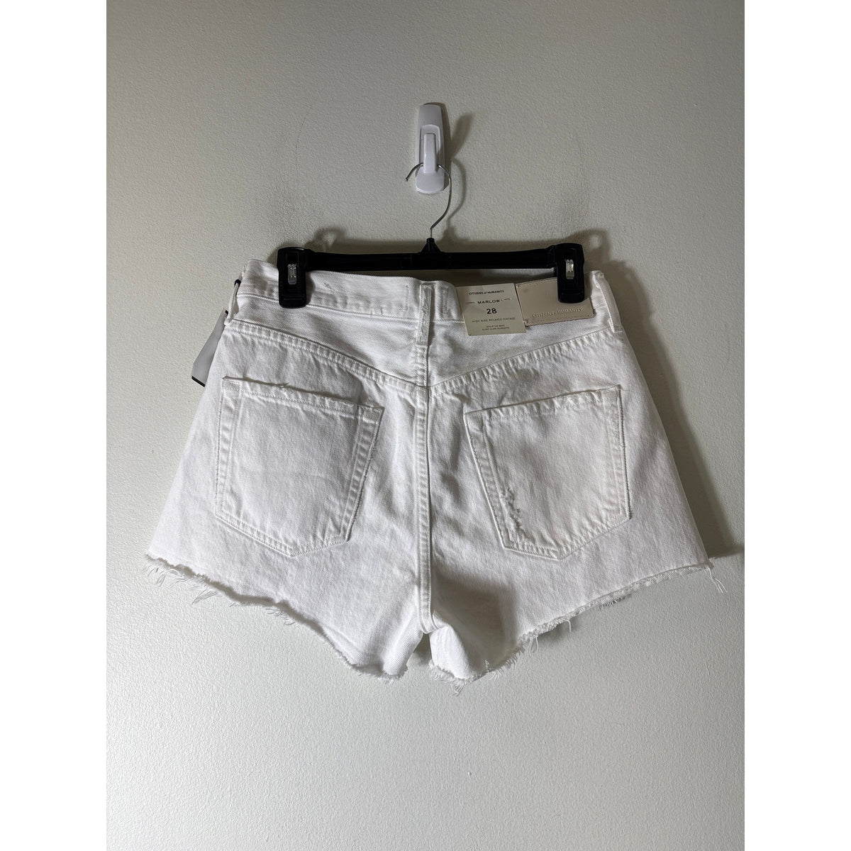 NWT Citizens of Humanity White "Marlow" Off Shorts Sz 28