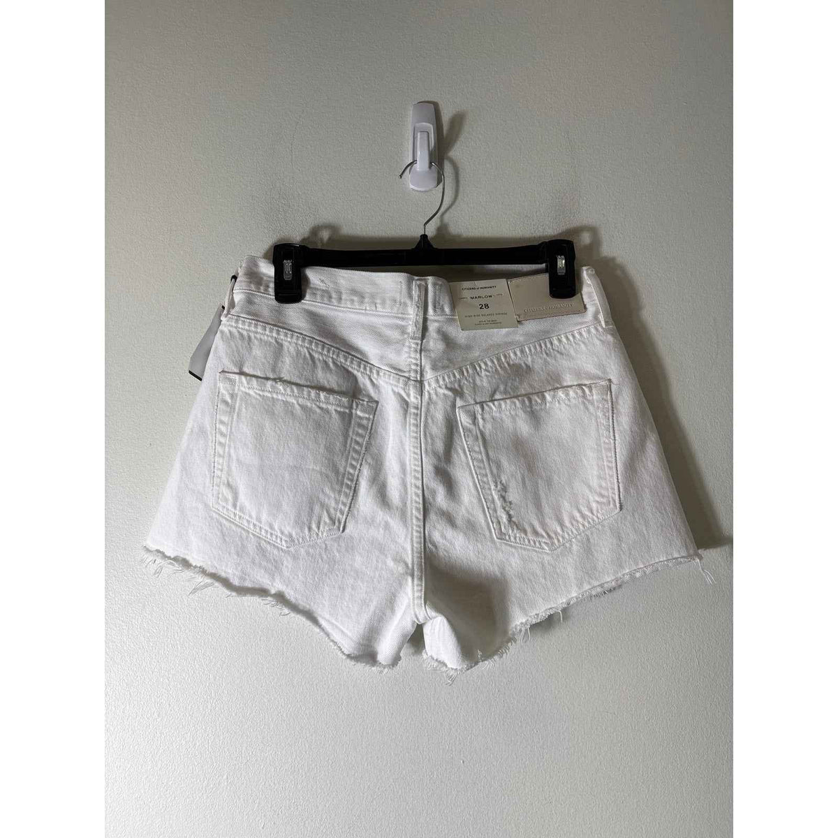 NWT Citizens of Humanity White "Marlow" Off Shorts Sz 28