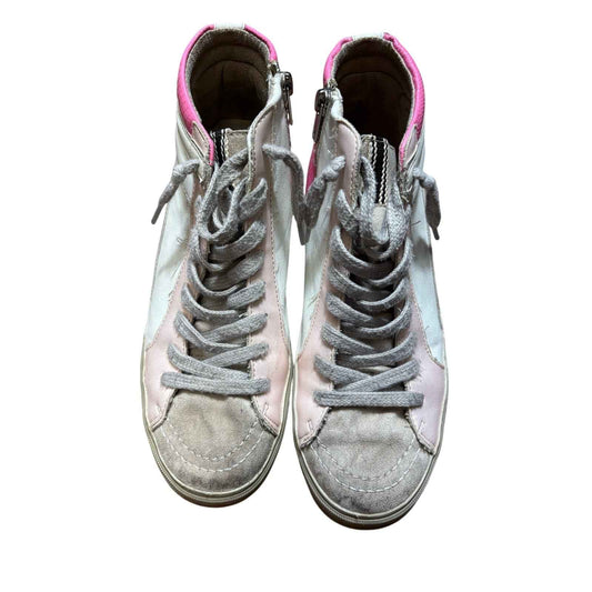 Shu Shop Rooney Pink Lizard High Top Sneaker Sz 8.5