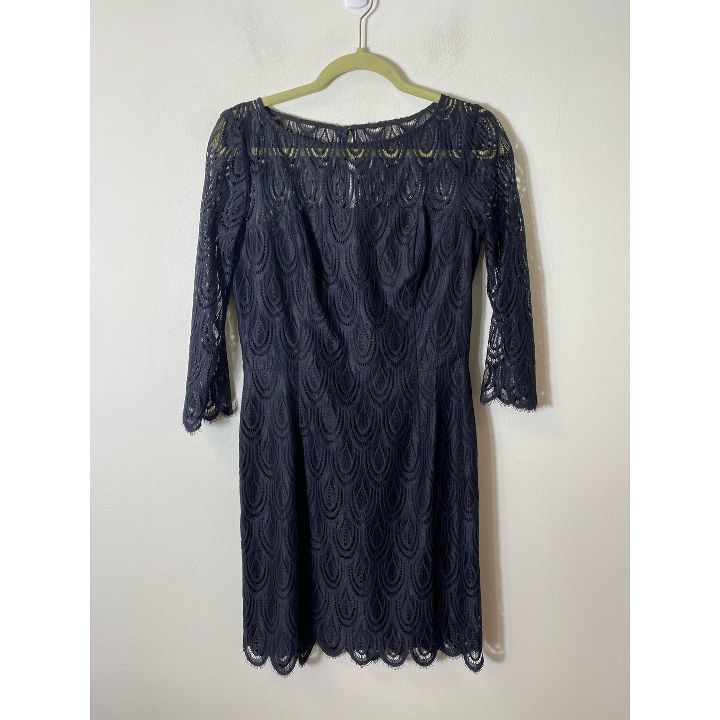 Lilly Pulitzer Black Long Sleeve Knee Length Cocktail Dress Sz 6