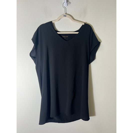 Mary and Mabel Black Cap Sleeve Mini Dress Sz S