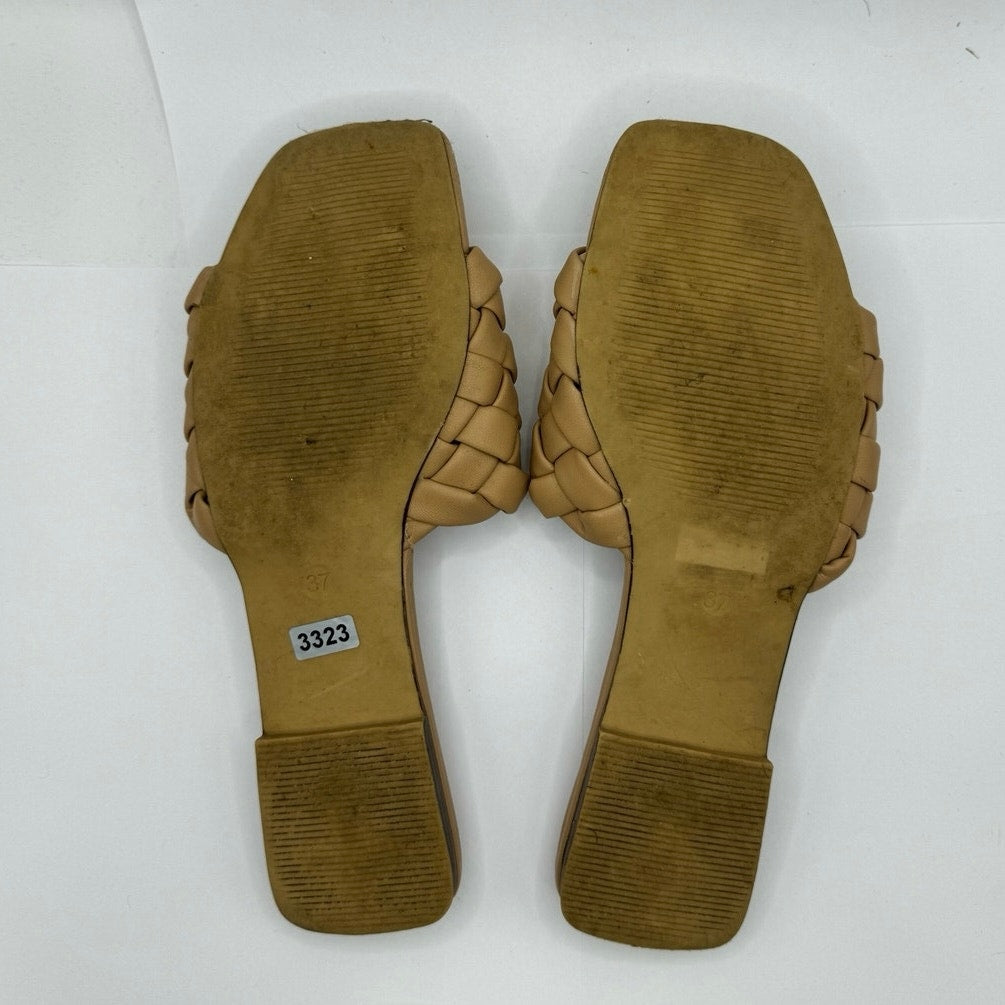 H&M Nude Slip On Slide Sz 37