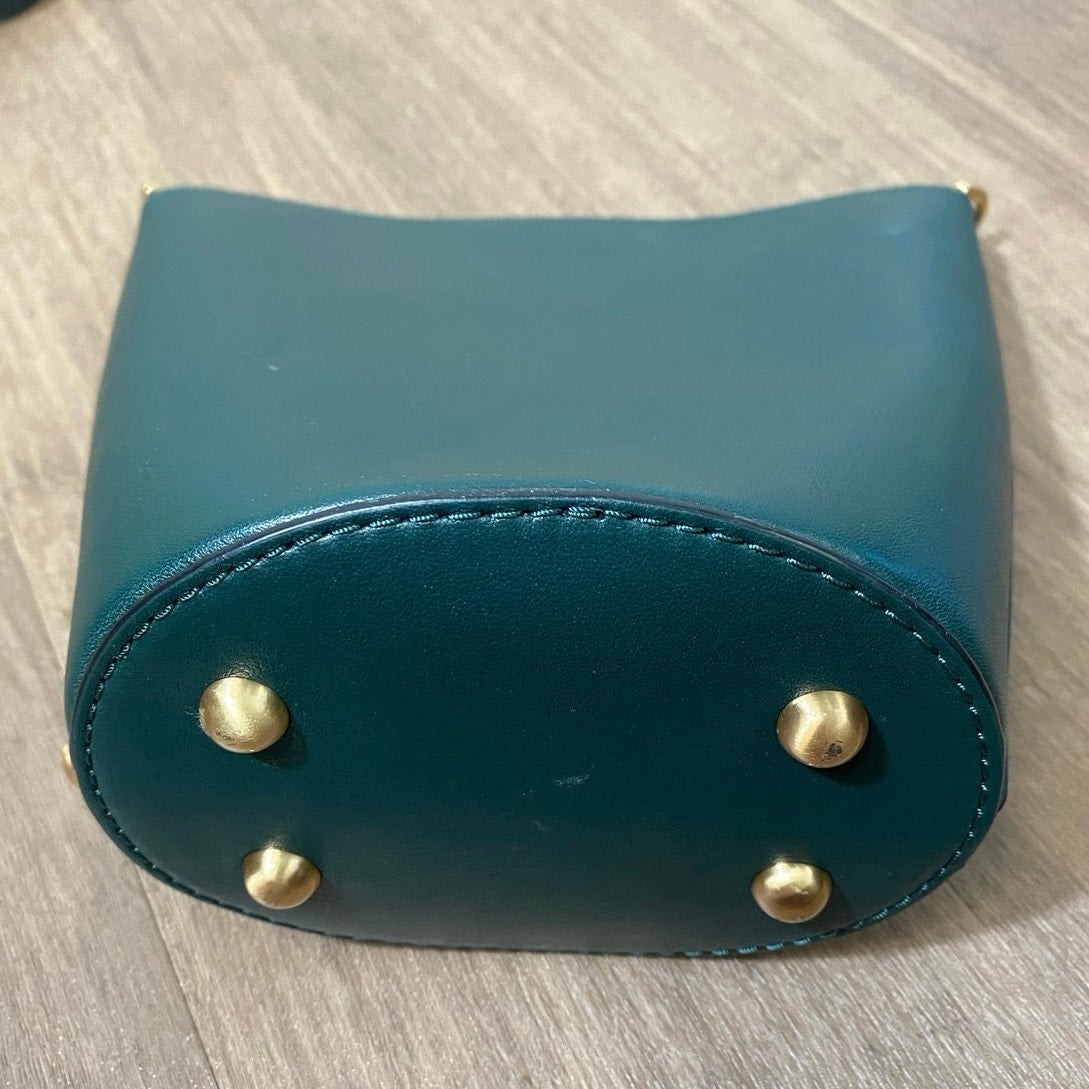 Flynn Dark Green Studded Handbag