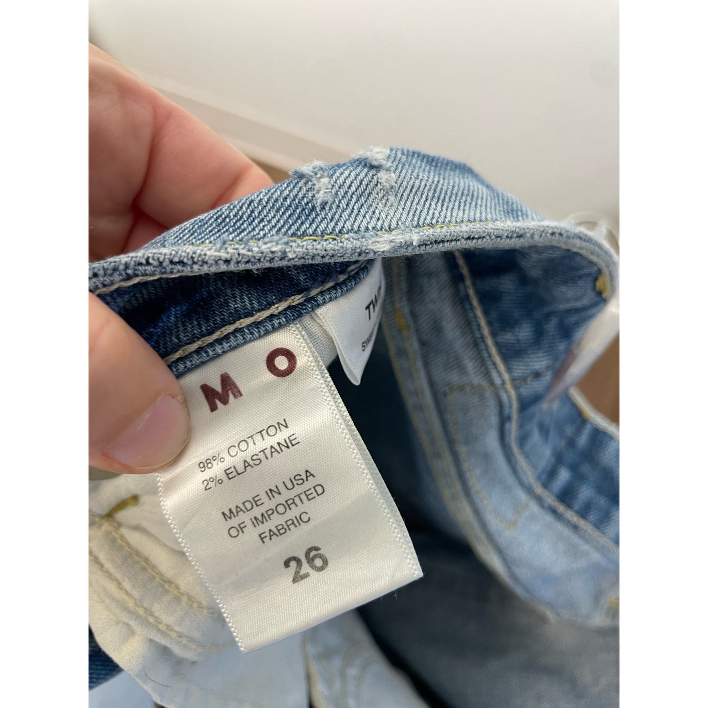Amo Distressed Skinny Slit Ankle Jeans Sz 26