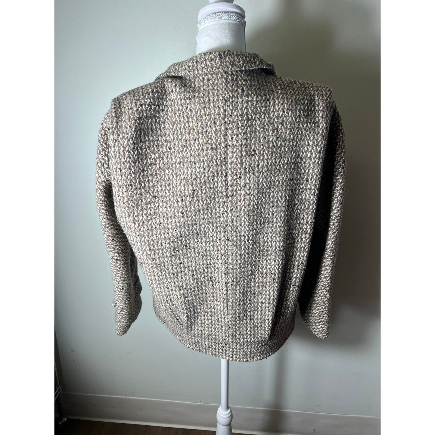 Bert Newman Brown Tweed Wool Coat Size 2 (fits like a large)