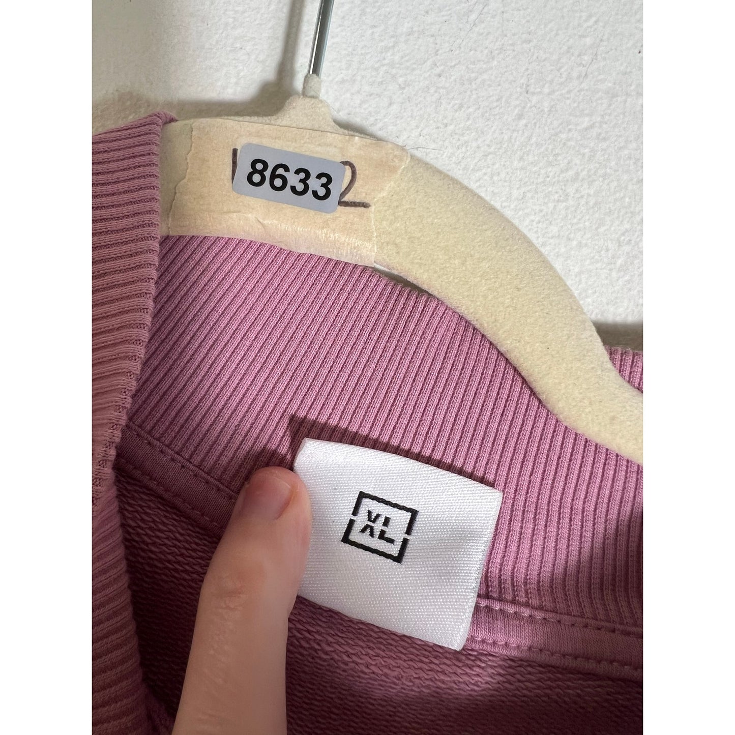 305 Mauve Cropped Work Out Sweatshirt Sz XL