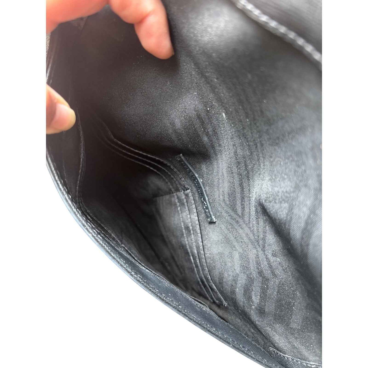 Rebecca Minkoff Black Zipper Clutch 11"x7.5"