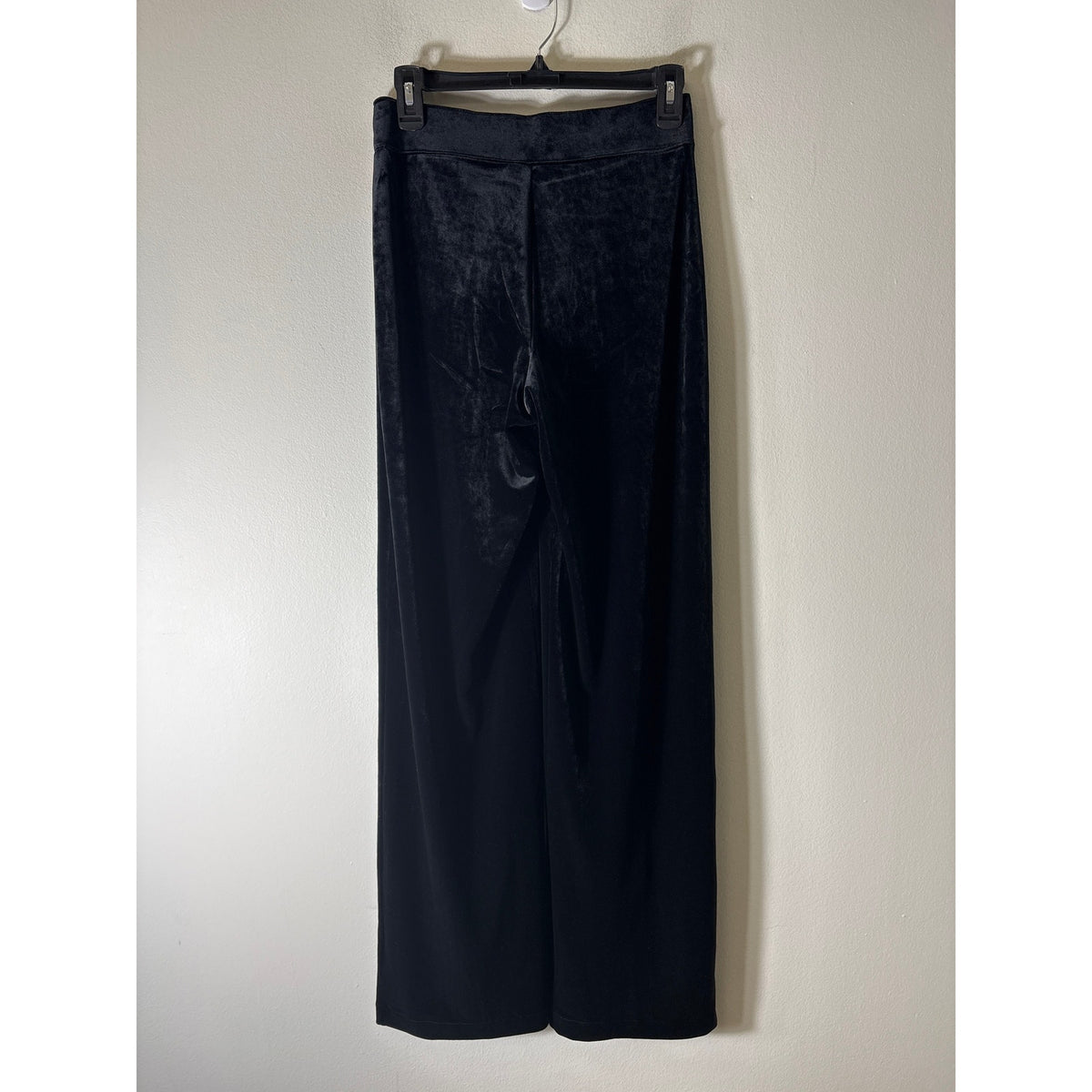 NWT Spanx Very Black Velvet Front Slit Pants Sz M