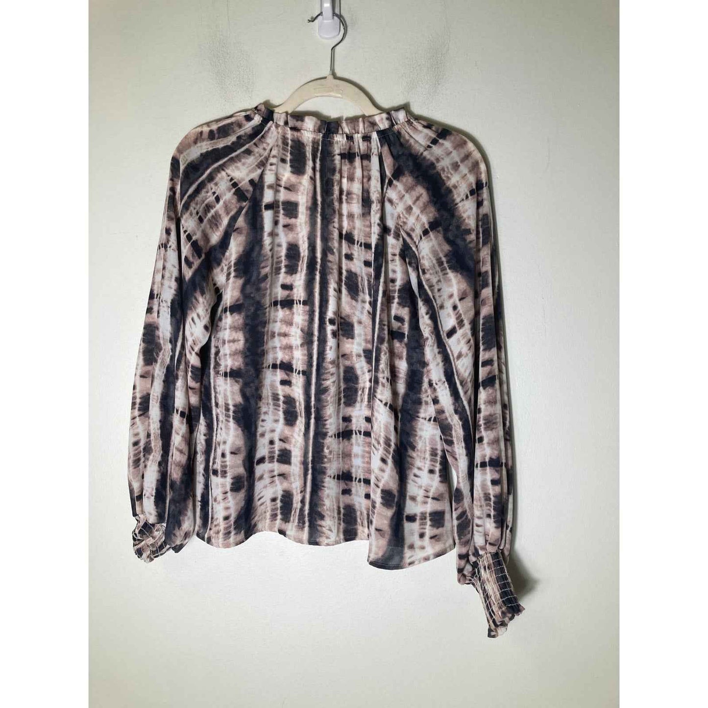 Allison Joy Black and Brown Long Sleeve Tie Dye Sz XS