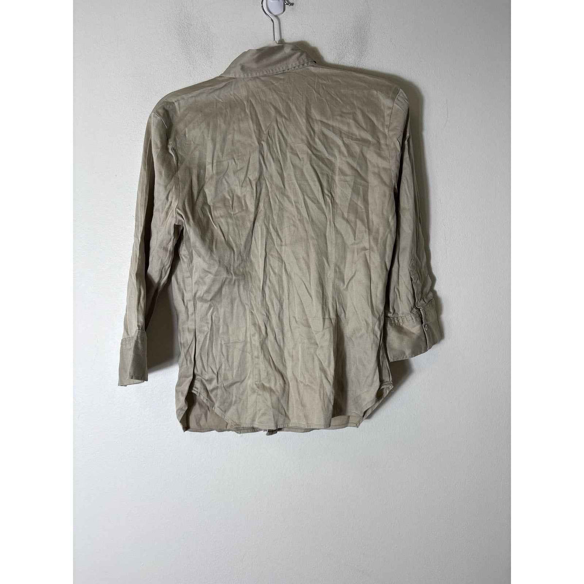 Banana Republic khaki button down Sz L