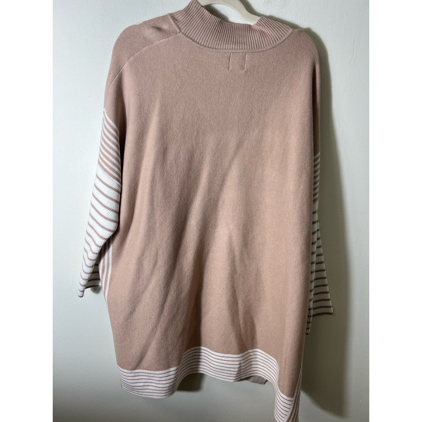 Shop the Mint Tan Cream Stripe Long Sleeve Long Sweater Sz XL