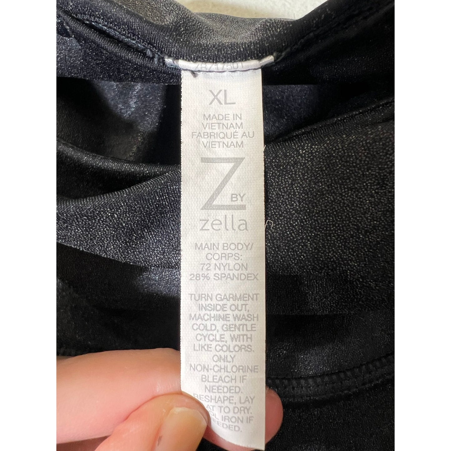 Zella Shiny Black  Cropped Leggings Sz 3X