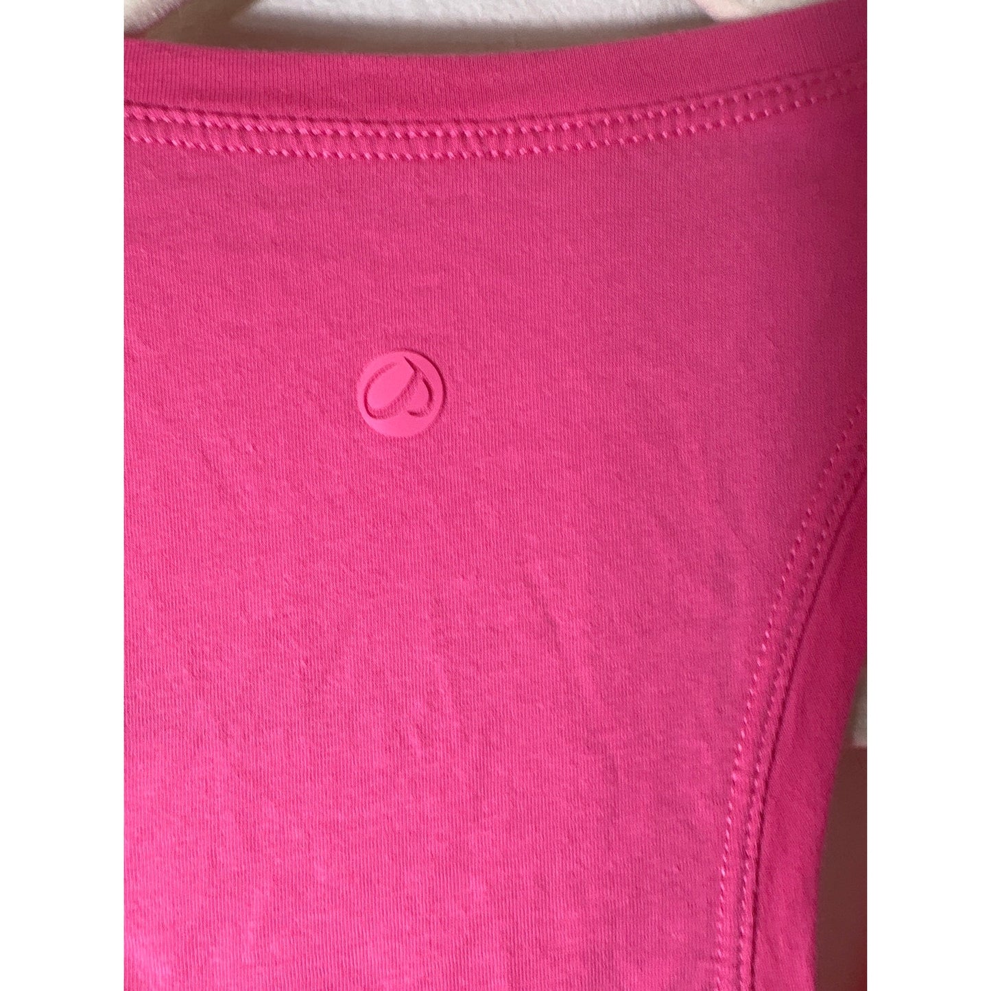 Crz Yoga Pink Cotton Razorback Tank Sz (fits like a ) M