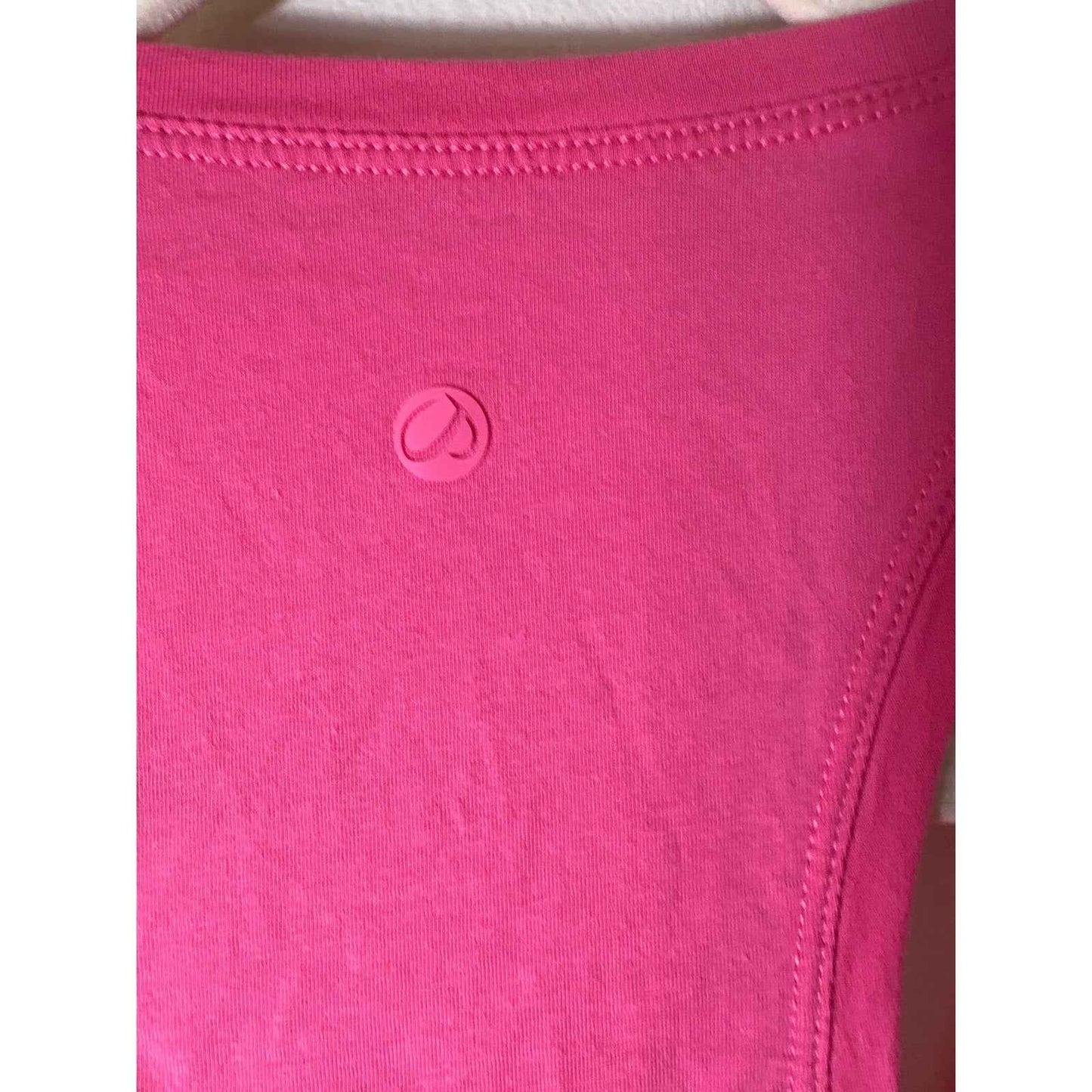 Crz Yoga Pink Cotton Razorback Tank Sz (fits like a ) M