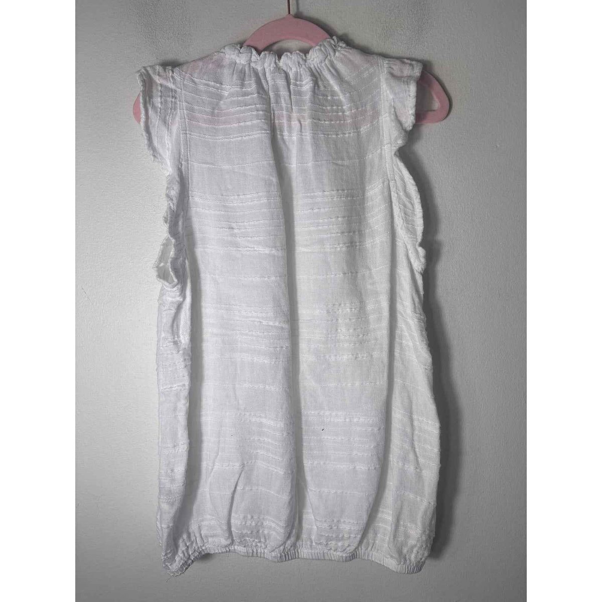 Girls Bella Dahl White Flutter Sleeve Top Sz 14