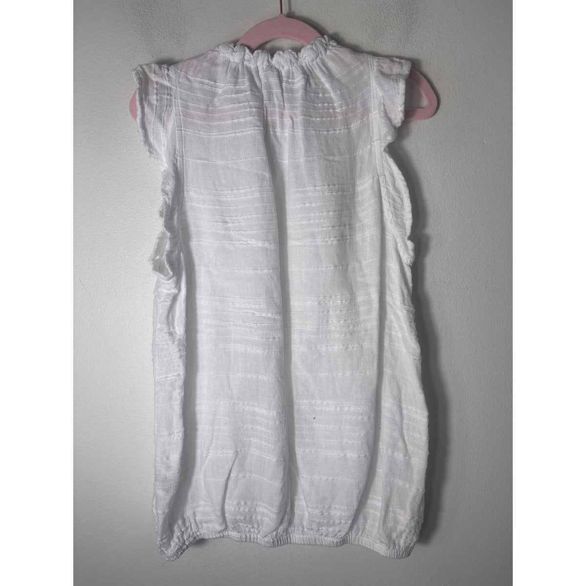 Girls Bella Dahl White Flutter Sleeve Top Sz 14