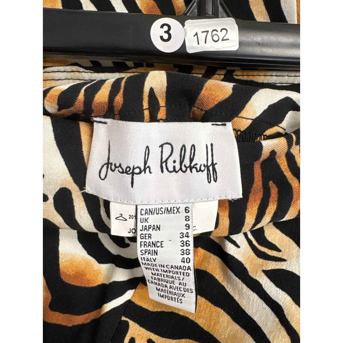 Joseph Ribkoff Tiger Print Cigarette Pants Sz 8