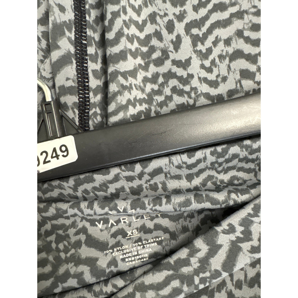 Varley Gray Dark Gray Print Athletic Leggings Sz XS