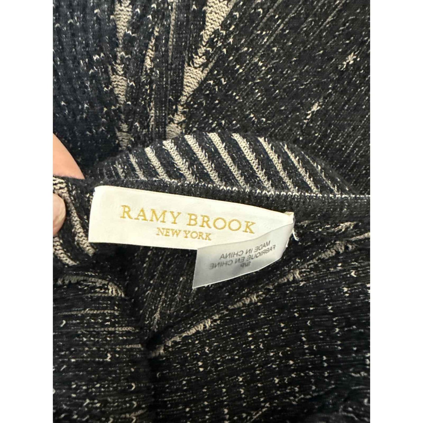 Ramy Brook Black and Gray Body Con Tank Dress Sz S