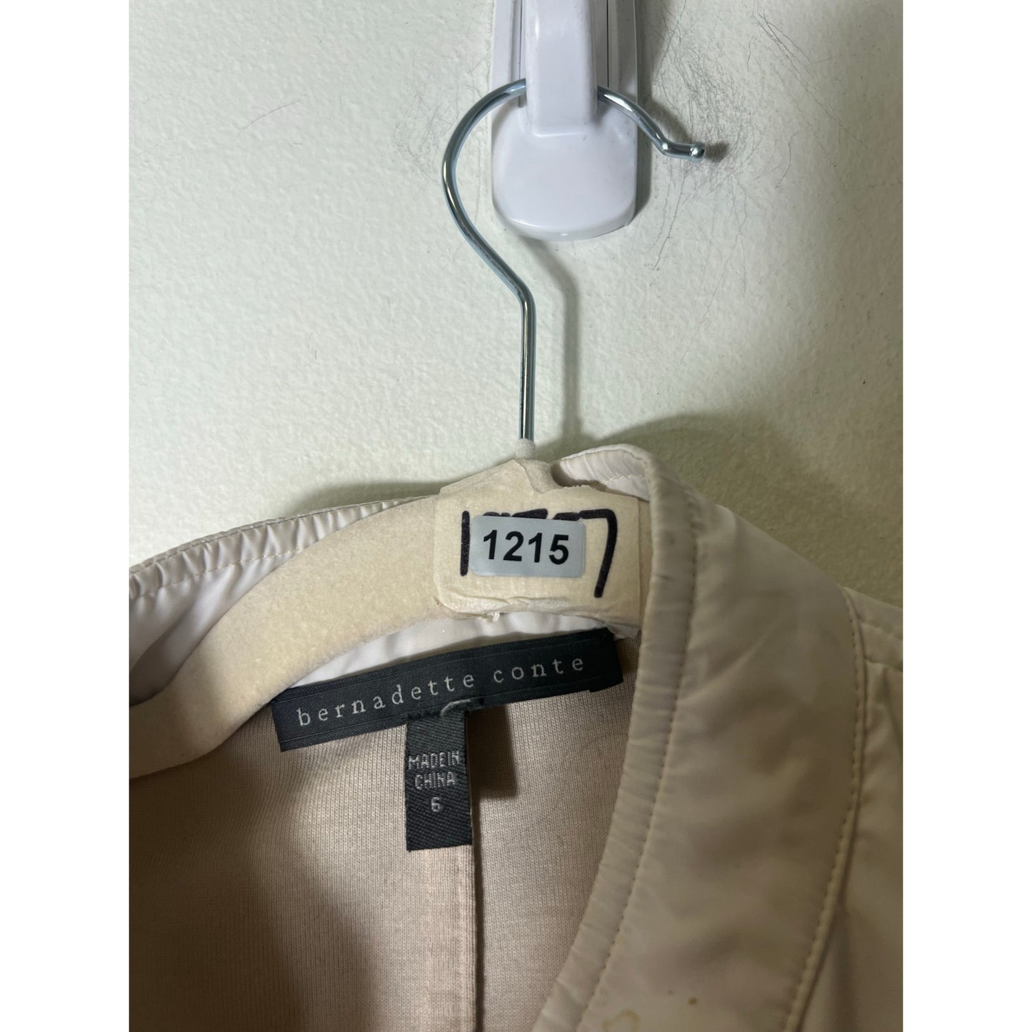 Bernadette Conte Bone White Long Sleeve Jacket Sz 6