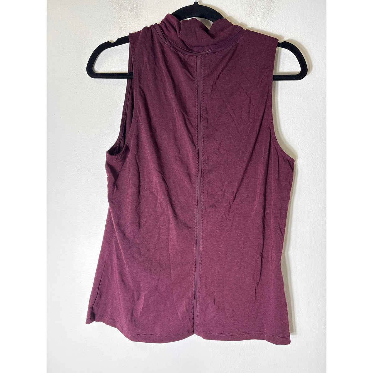 Athleta Maroon Sleeveless Mock Neck Athletic Toop Sz M