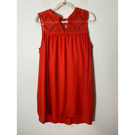 Twenty Second Orange Knee Length Dress Sz L