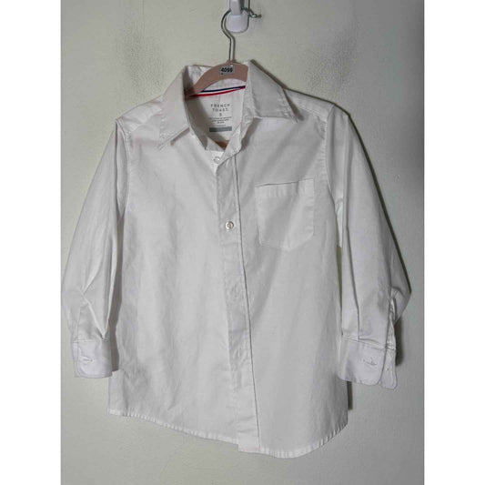 Boy's French Toast White Long Sleeve Button Down Shirt Sz 5