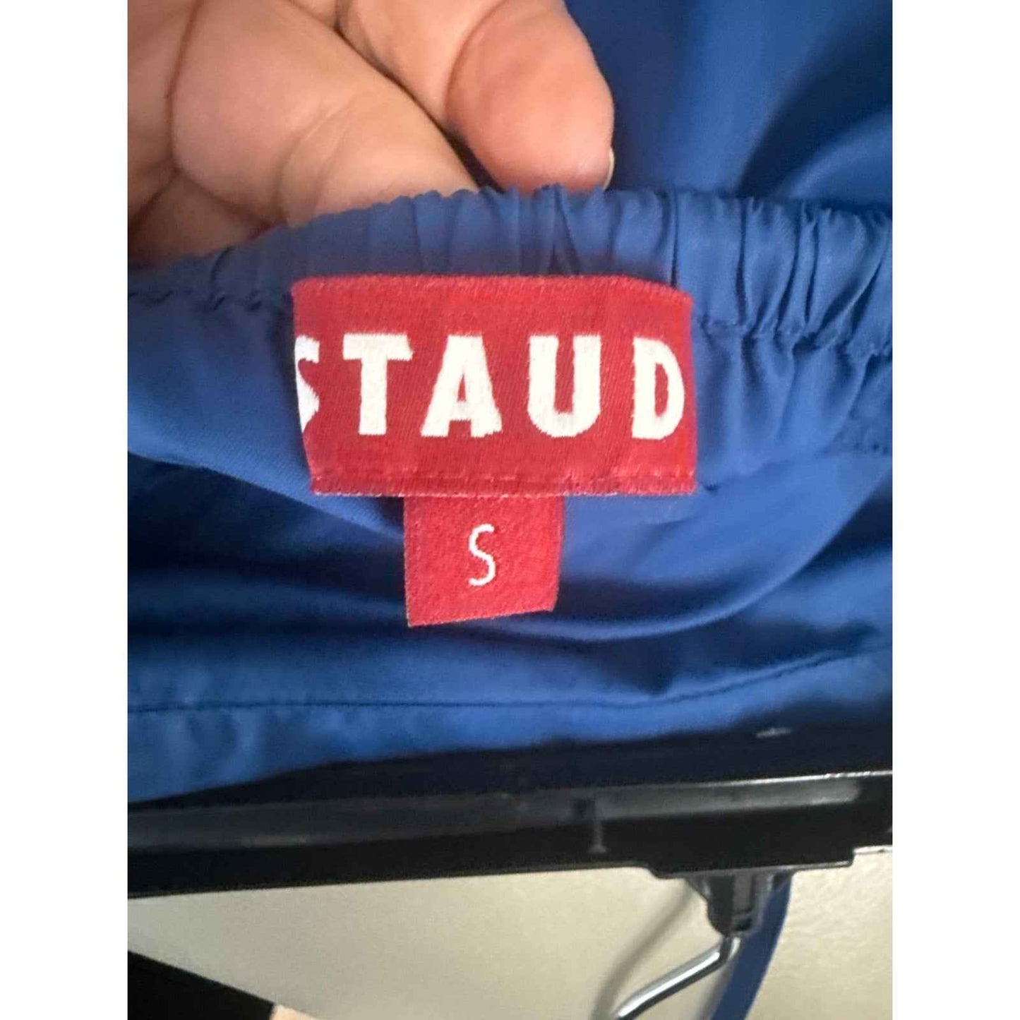 Staud Cobalt Blue Tiered Nylon Skirt Sz S