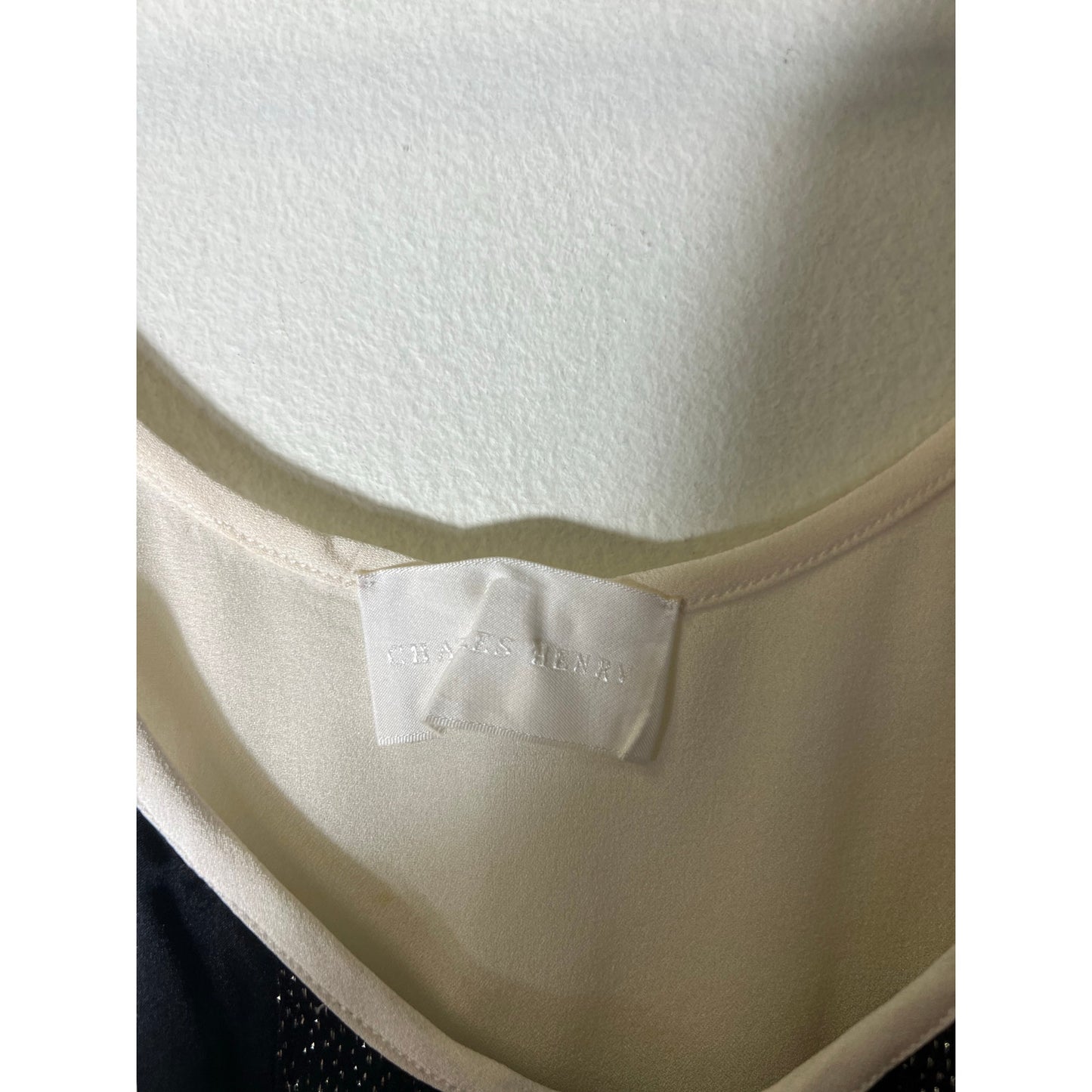 Charles Henry White And Black Cami Sz 6