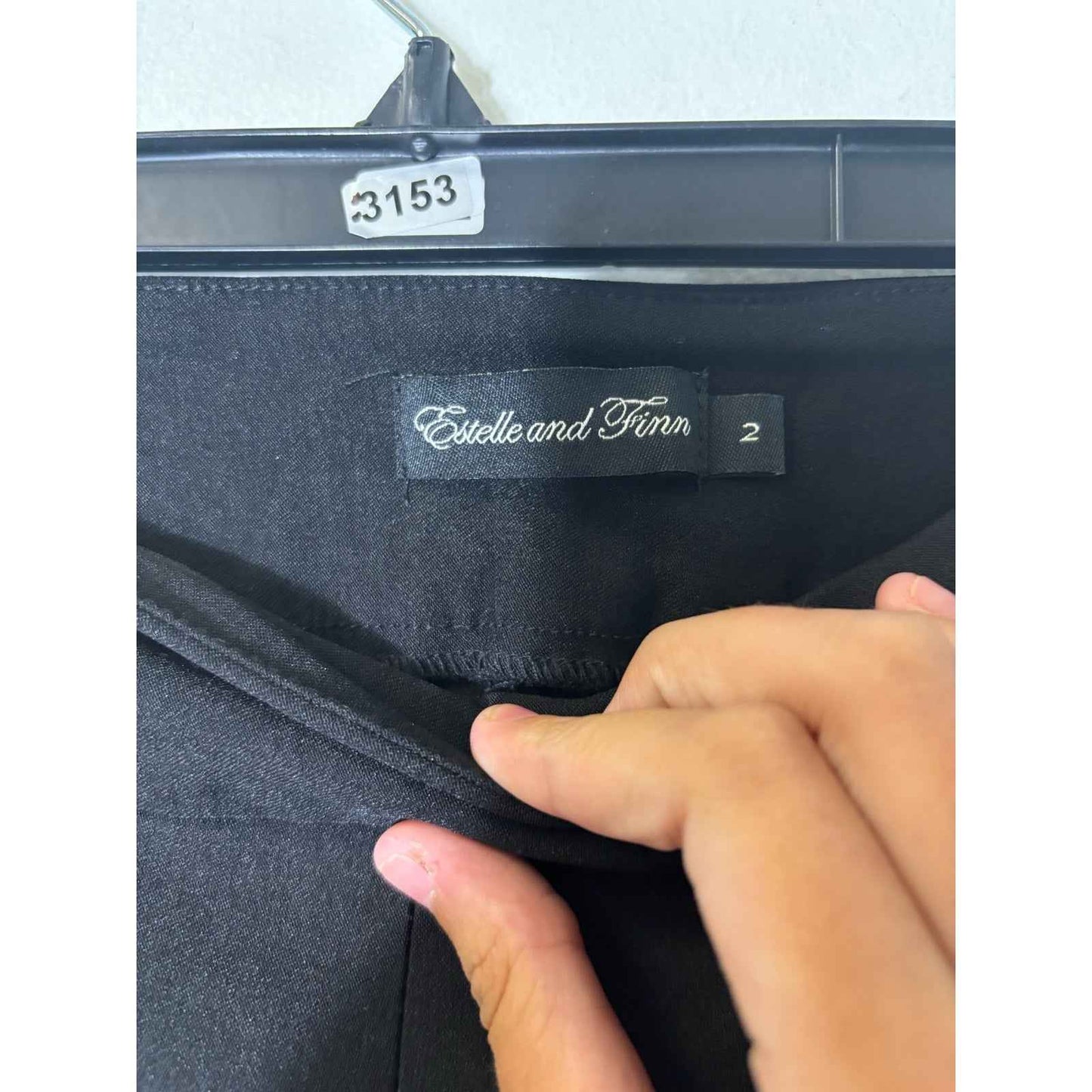 Estelle and Finn Black Flat Front Slacks Sz 2