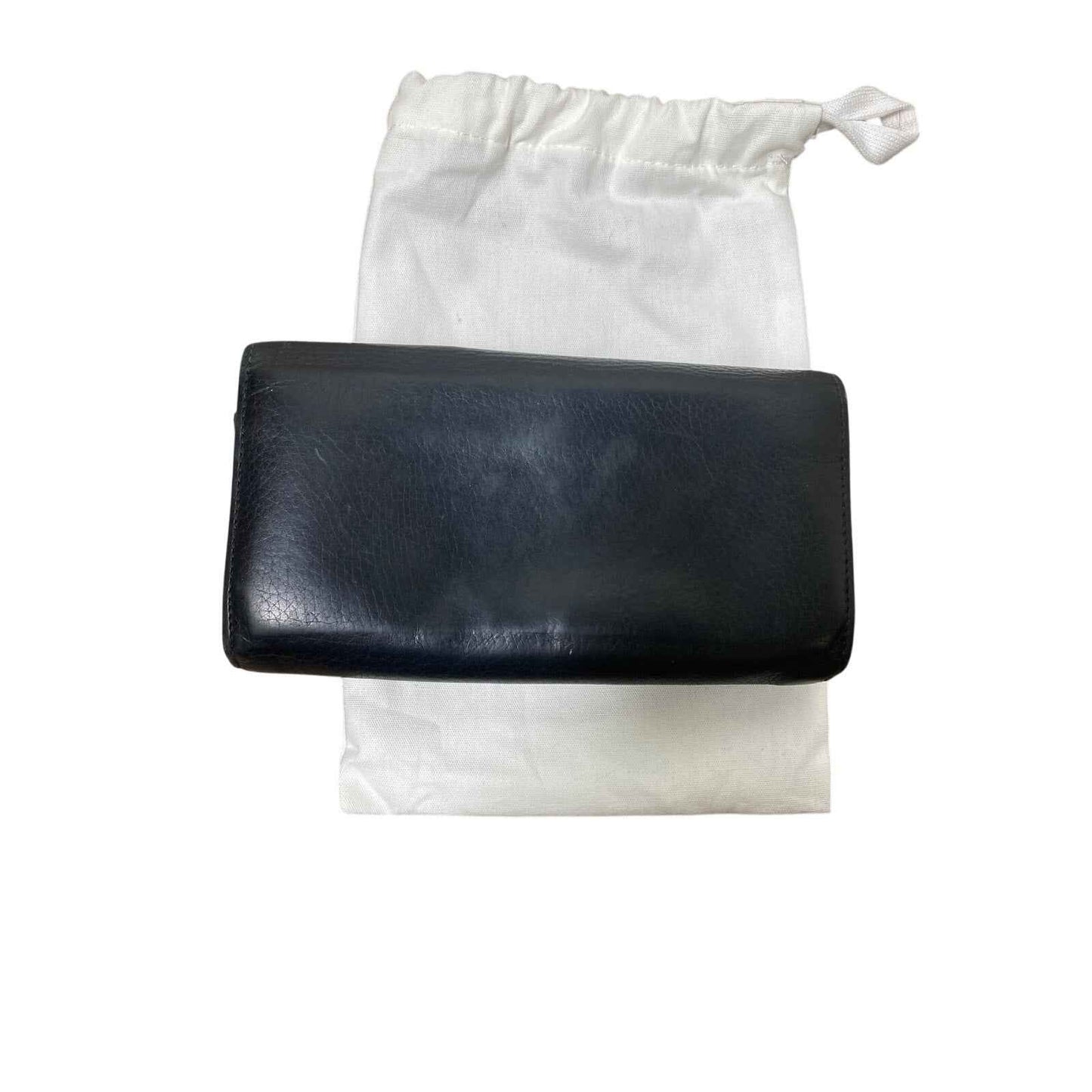 Gucci Black Leather Snap Closure Wallet with Dust Bag