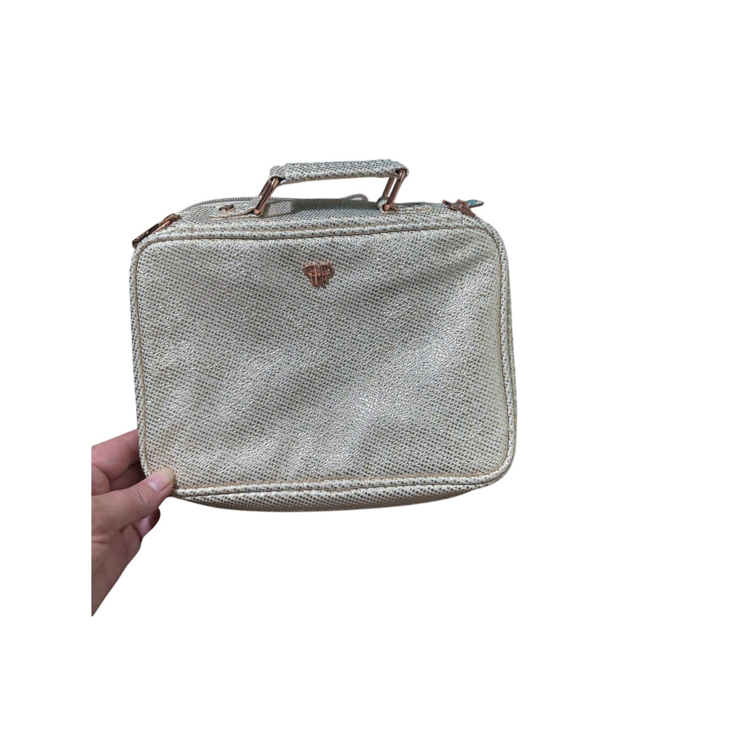 Pursen Gold Speckle Trinity Jewelry Case and Pursen Matching Jewelry Box