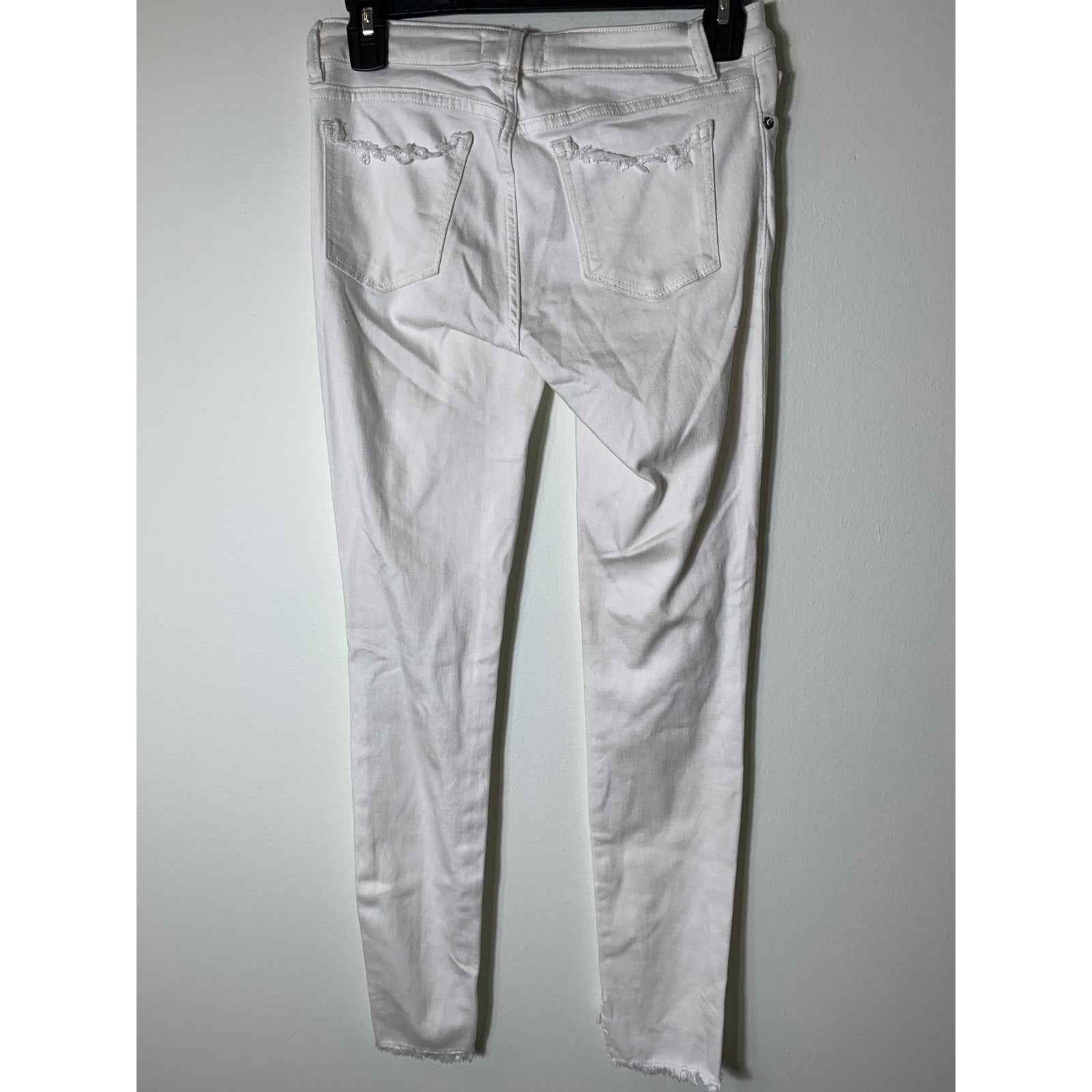 Girls DL1961 White Distressed Chloe Ankle Skinny Jeans Sz 16