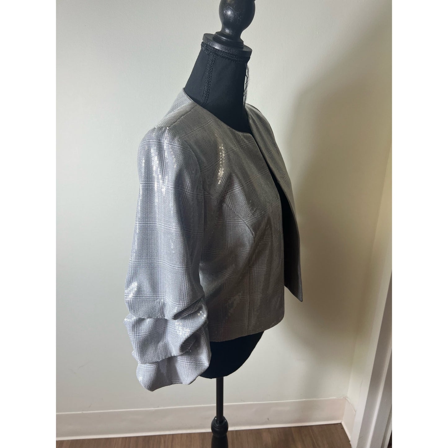 Alberto Makali Grey and Sequin Blazer size Small