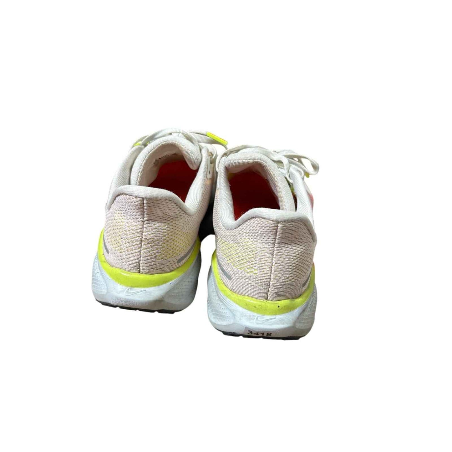 Woman's Nike White Neon Yellow Pegasus 41 Air Zoom Sz 8