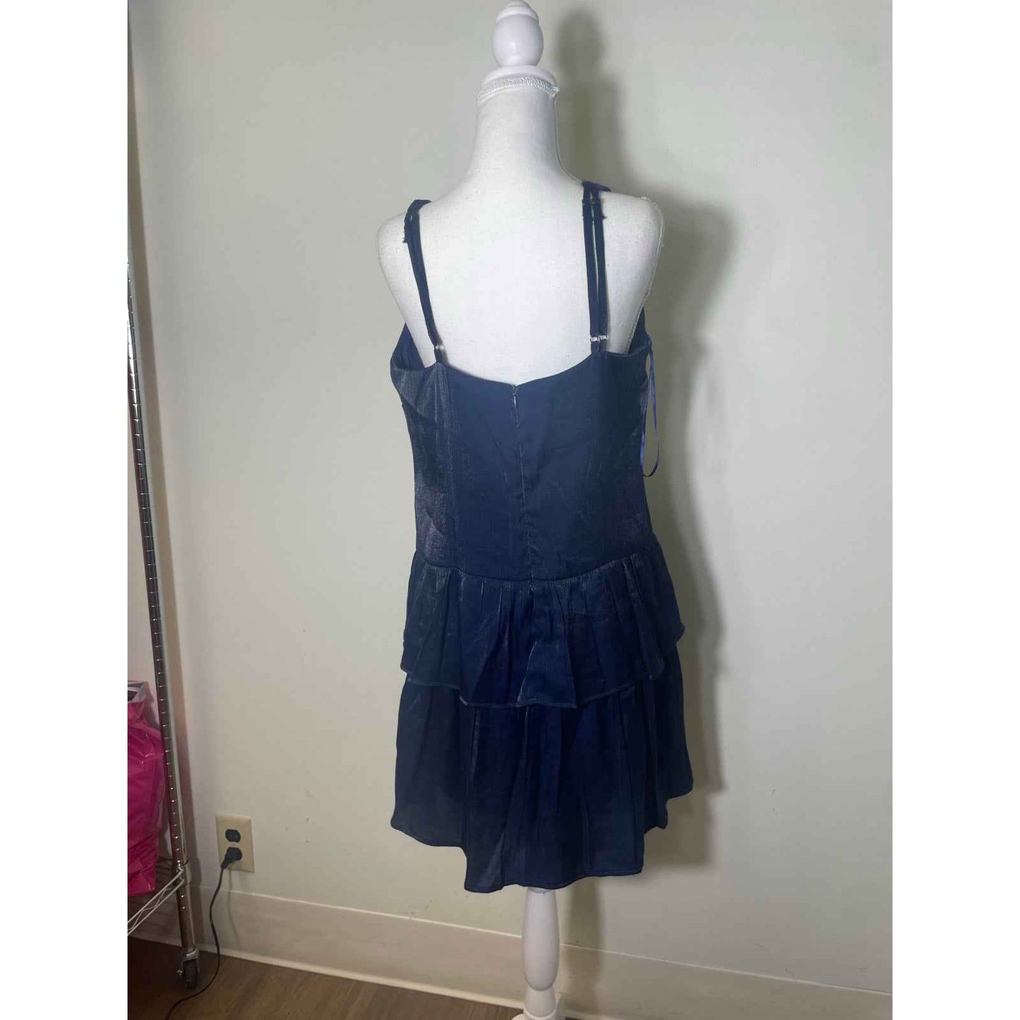 Pinch Navy Blue A Line Spaghetti Strap Dress Size Medium
