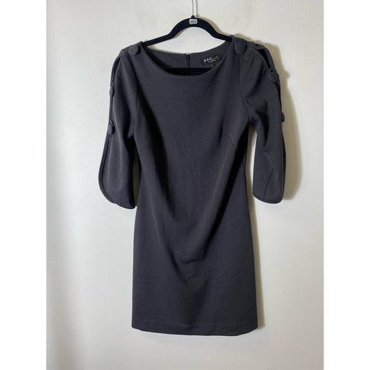 A.B.S. Collection Charcoal Black Knee Length Dress Sz P